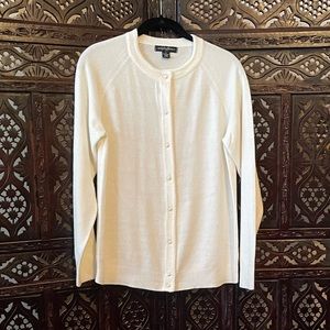 Cream Cardigan with Pearl Buttons